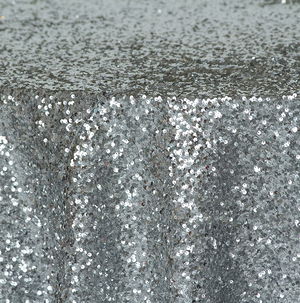 Silver Sequin Taffeta