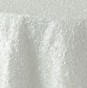 White Sequin Taffeta