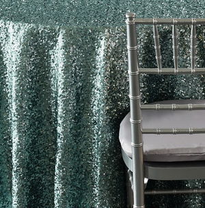 Aqua Sequin Taffeta