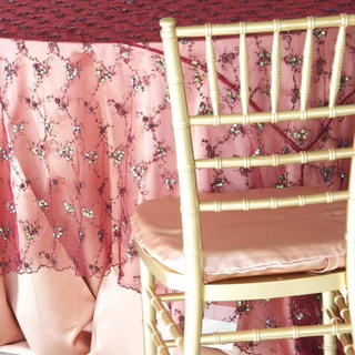 Burgundy Beaded Tulle - DISCONTINUED - view 3