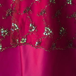 Burgundy Beaded Tulle - DISCONTINUED - view 2