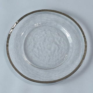 Clear Charger with Silver Rim - view 2