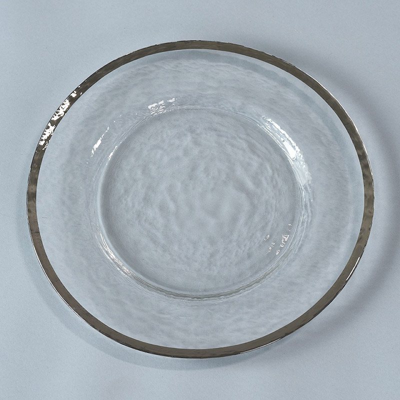Clear Charger with Silver Rim - view 2 of 2