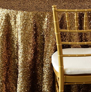 Dark Gold Sequin Taffeta