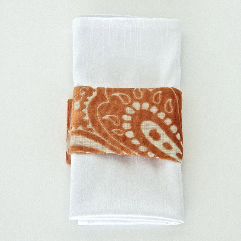 Hemp with Orange Flock - Napkin Band - view 1 of 1
