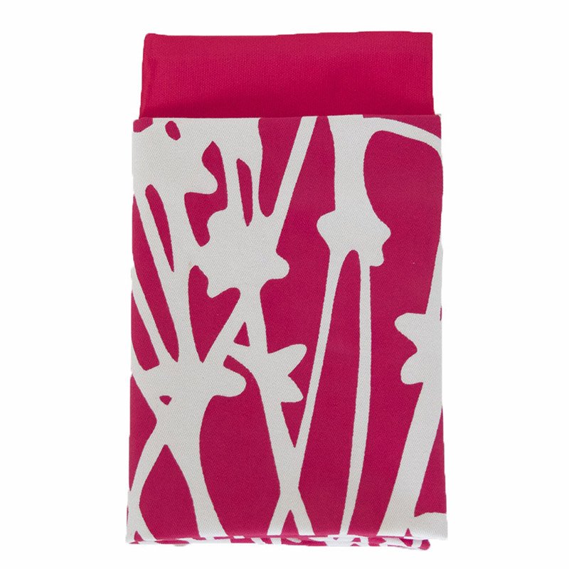 Hot Pink Organic Print Lined - Napkin - DISCONTINUED - view 1 of 1