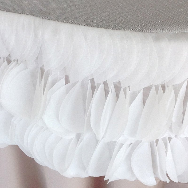 White Petals Fitted Cap - Preston Bailey Collection - DISCONTINUED