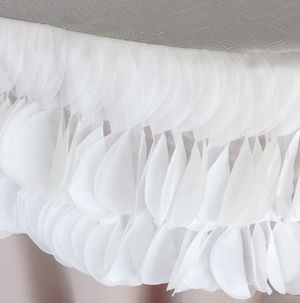 White Petals Fitted Cap - Preston Bailey Collection - DISCONTINUED