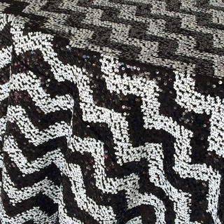 Black & White Sequin Chevron - DISCONTINUED - view 1