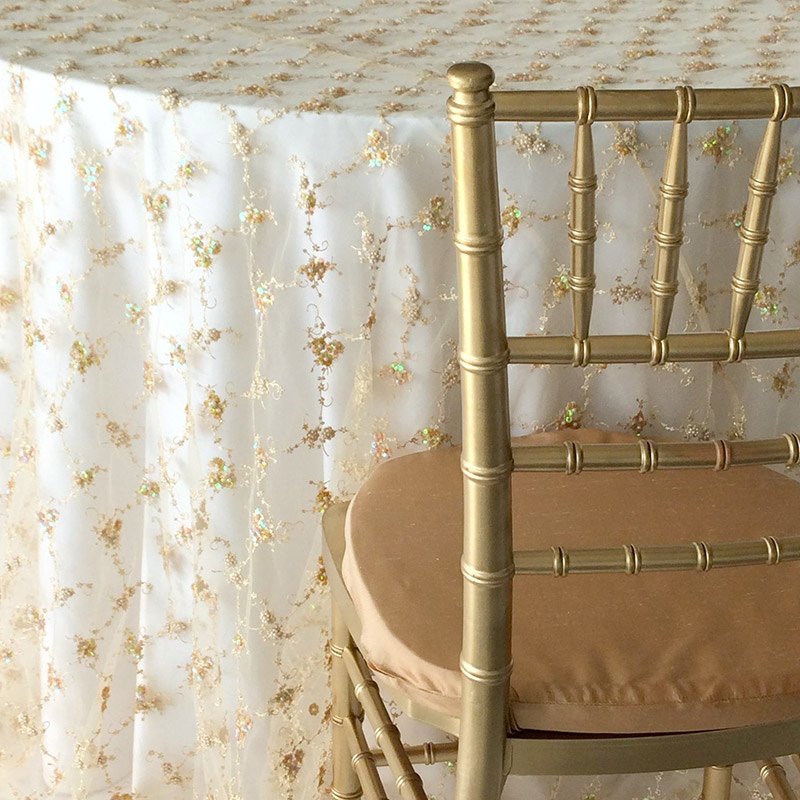 Gold Beaded Tulle - DISCONTINUED - view 2 of 2