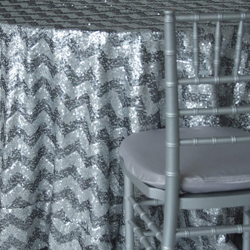Silver Sequin Chevron - DISCONTINUED