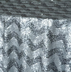 Silver Sequin Chevron - DISCONTINUED