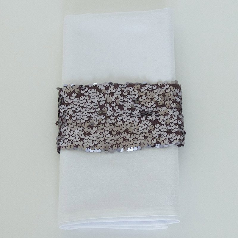 Mystery Orchid Sequin Taffeta - Napkin Band - view 1 of 1