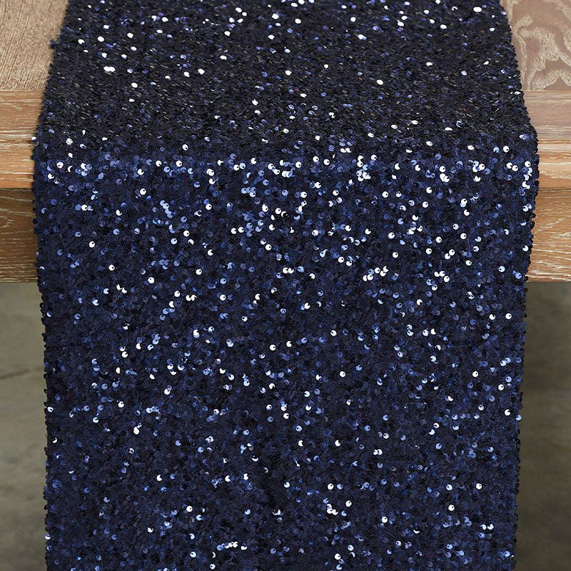 Navy Sequin Taffeta