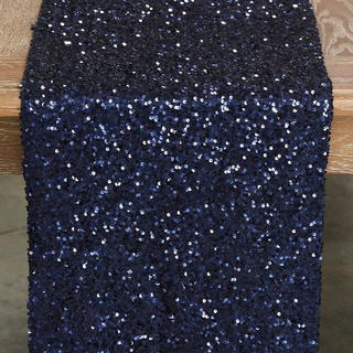 Navy Sequin Taffeta - view 3