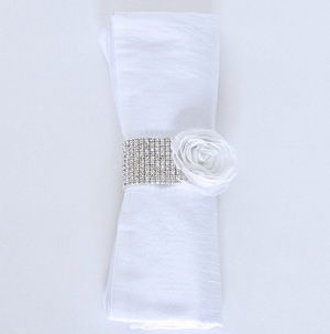 Rhinestone with Rosette - Napkin Band