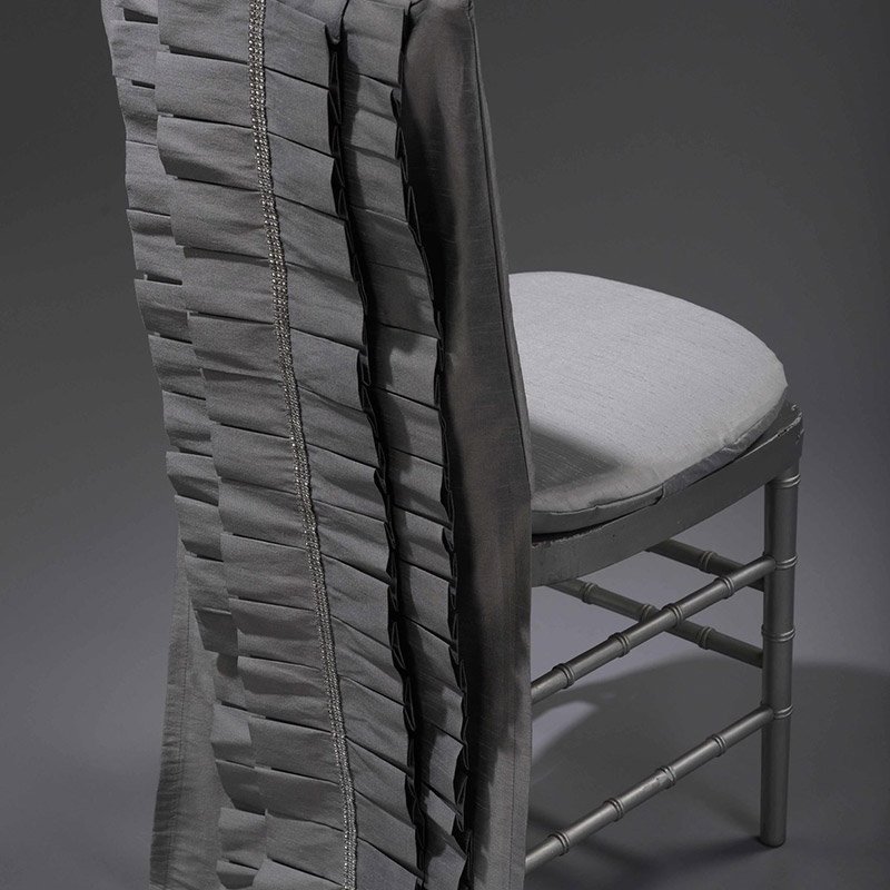 Silver Lori Chair Back - Preston Bailey Collection - DISCONTINUED - view 1 of 3