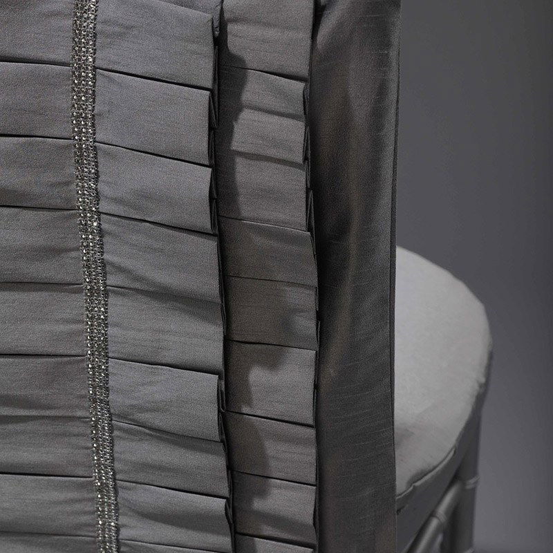 Silver Lori Chair Back - Preston Bailey Collection - DISCONTINUED - view 2 of 3