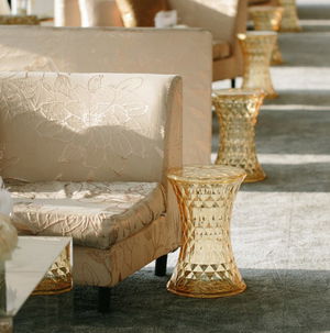 Gold Stone Stool