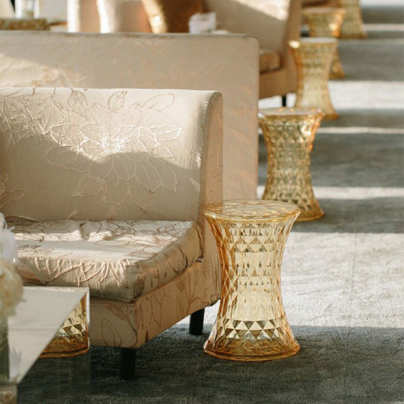 Gold Stone Stool - view 3 of 4