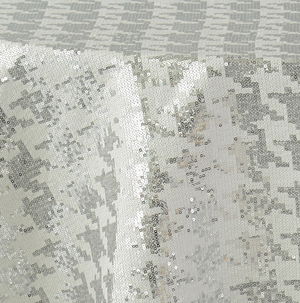 White & Silver Sequin Houndstooth - DISCONTINUED