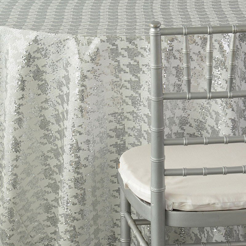 White & Silver Sequin Houndstooth - DISCONTINUED