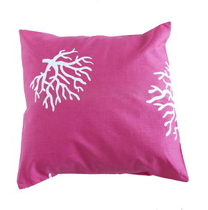 Hot Pink Coral Print Pillow - DISCONTINUED