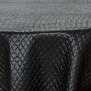 Black Quilted Leather