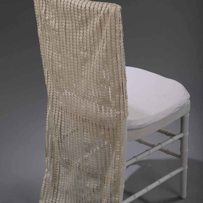 Ivory Leather Dot - Chair Back - DISCONTINUED - view 2 of 3