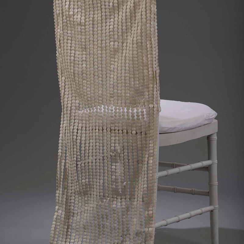 Ivory Leather Dot - Chair Back - DISCONTINUED