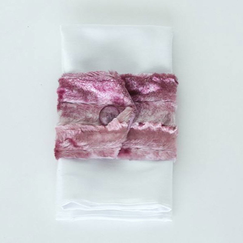 Lavender Chinchilla with Button - Napkin Band