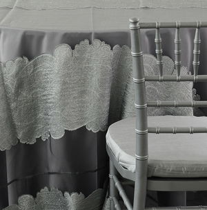 Silver Damask Organza - DISCONTINUED