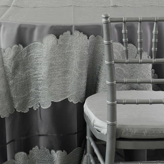 Silver Damask Organza - DISCONTINUED - view 2