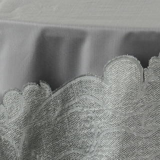 Silver Damask Organza - DISCONTINUED - view 1
