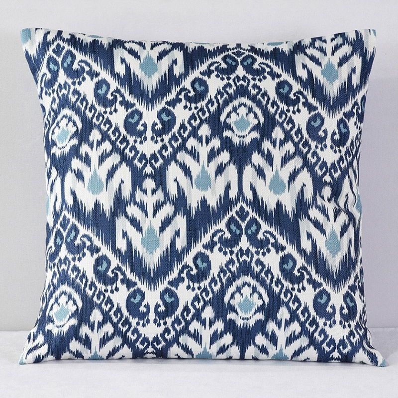 Amaya Blue Print Pillow - view 1 of 1