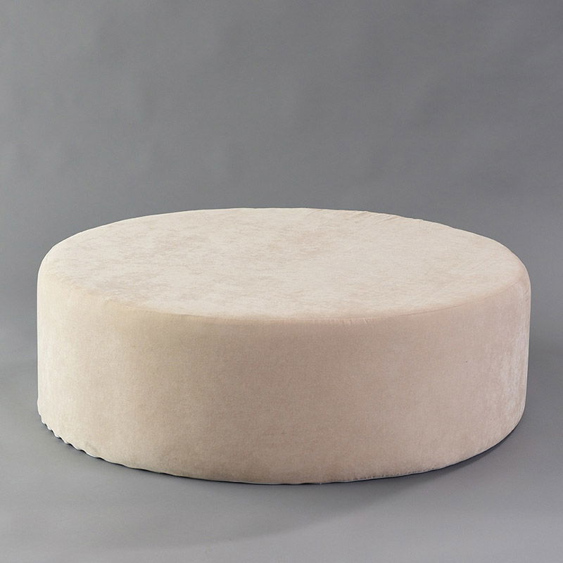 Ivory Milano Ottoman Round - view 1 of 1