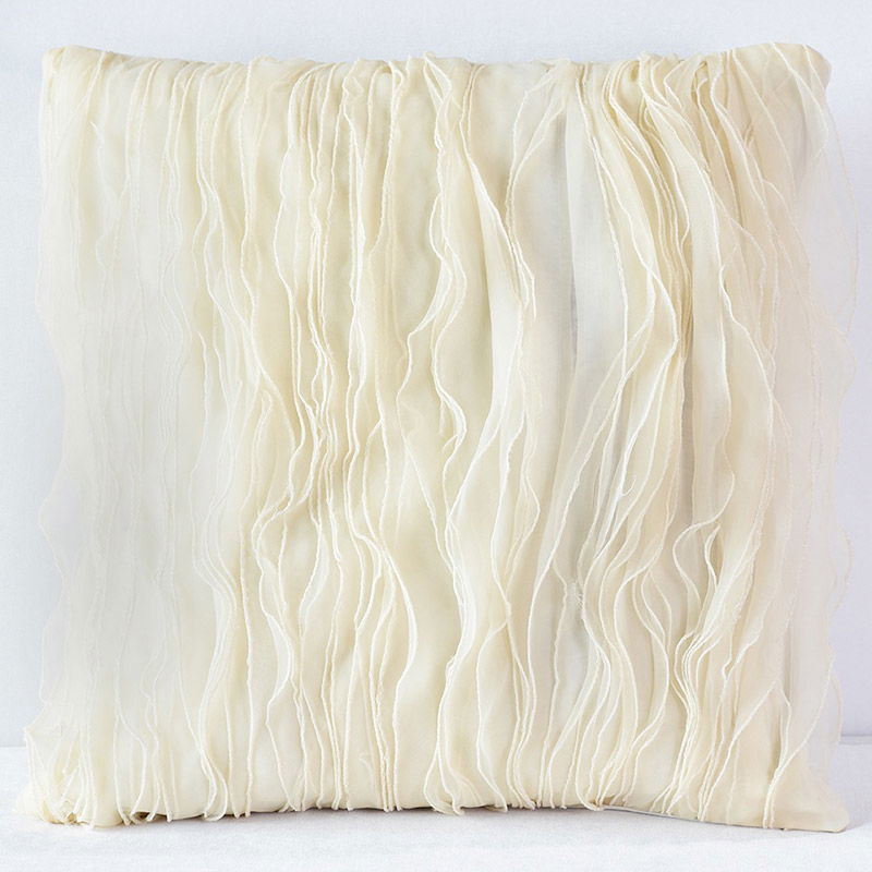 Ivory Ruffle Pillow - DISCONTINUED