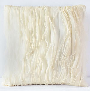 Ivory Ruffle Pillow - DISCONTINUED