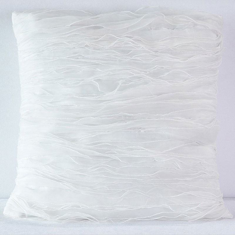 White Ruffle Pillow - DISCONTINUED