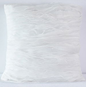 White Ruffle Pillow - DISCONTINUED