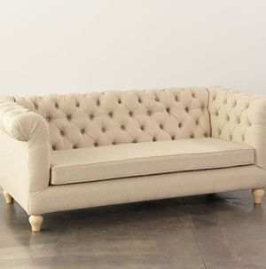 Oatmeal Chesterfield Sofa