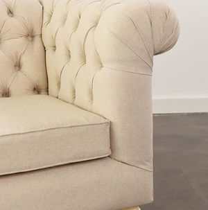 Oatmeal Chesterfield Sofa