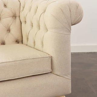 Oatmeal Chesterfield Sofa - view 3