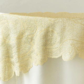 Gold Damask Organza - DISCONTINUED - view 1