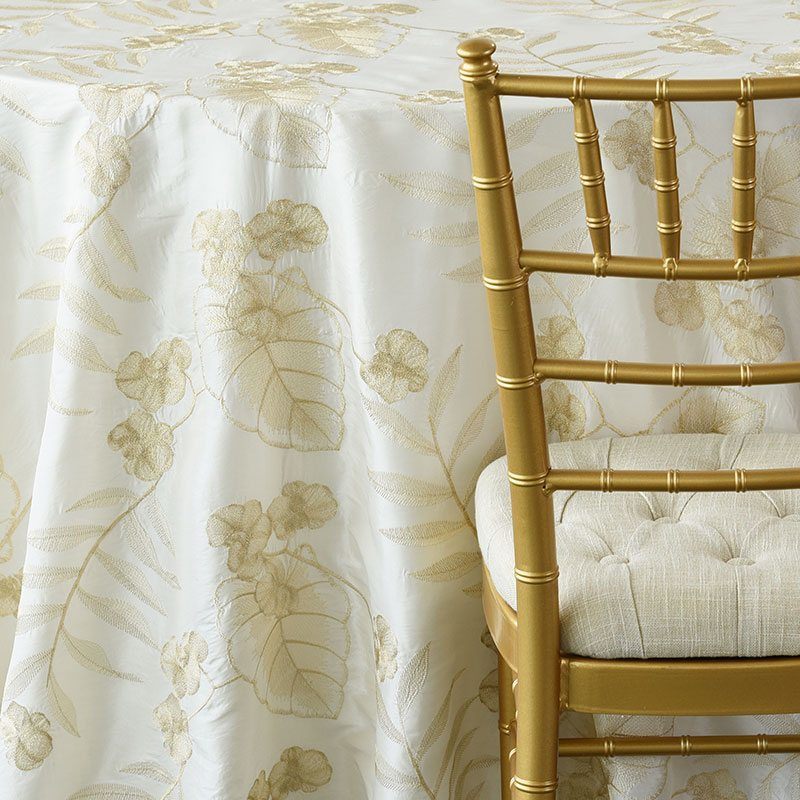 Ivory And Gold Orchid Taffeta - DISCONTINUED