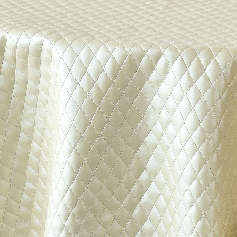 Ivory Quilted Leather