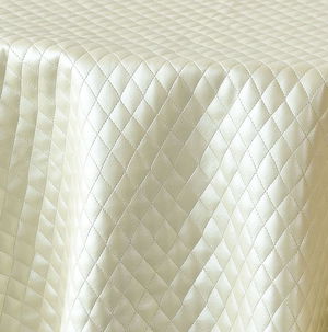 Ivory Quilted Leather