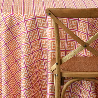 Orange and Pink Greek Key - view 2