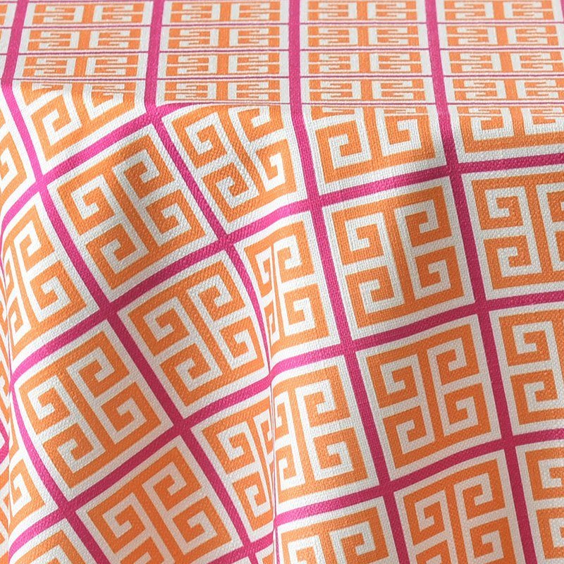 Orange and Pink Greek Key