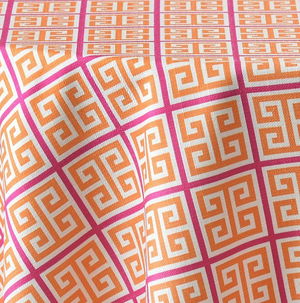 Orange and Pink Greek Key